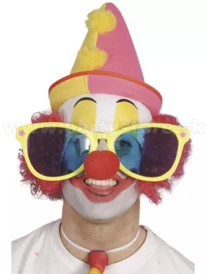 Okuliare - KLAUN MEGA - 23 x 10 cm, farebný mix farieb, plast