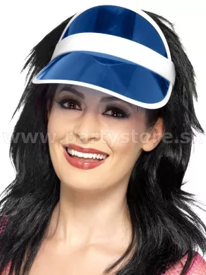 Šilt - 80s RETRO LOOK - modrý s bielym lemovaním, unisex, plast