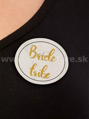Odznaky - HEN PARTY - bielo zlaté, balenie 5 ks