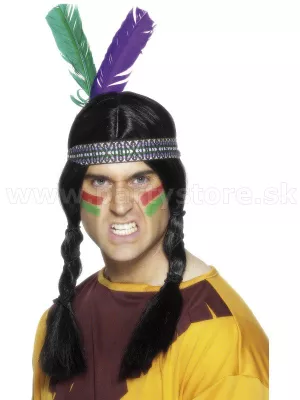 Čelenka - INDIÁN GERONIMO - s 2 pierkami