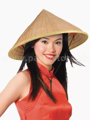 Klobúk - ASIAN NÓN LÁ VIETNAM STYLE - priemer 42cm naturálny bambus