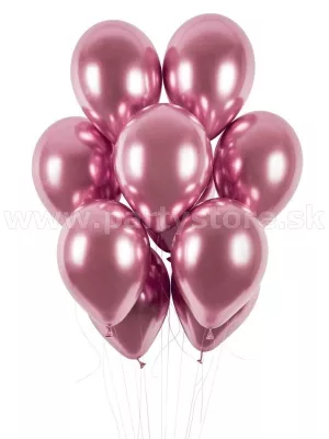 Balón chróm 33 cm - RUŽOVÝ - balenie 1 kus, latex
