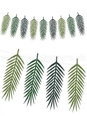Girlanda - ALOHA - ARECA - palmové listy, 125 x 35 cm, papier