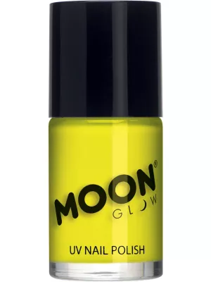Lak na nechty - UV NEON MOON GLOW - žltý, svieti pri UV, 14 ml