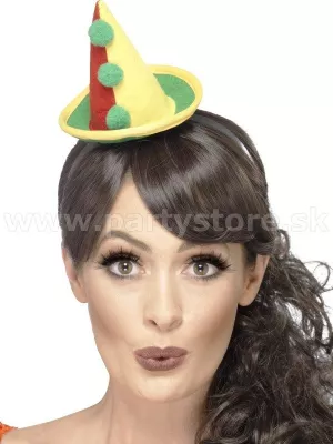 Klobúčik - KLAUN - s čelenkou, trojfarebný