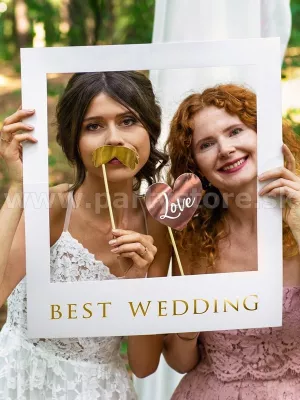 Rekvizity foto - BEST WEDDING - selfie súprava 13 ks