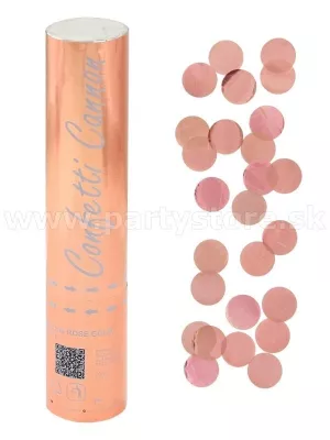 Konfety vystreľovacie - ROSE GOLD - 15cm tuba ružovo zlatá fólia