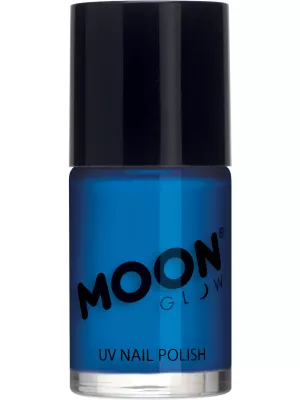 Lak na nechty - UV NEON MOON GLOW - modrý, svieti pri UV, 14 ml