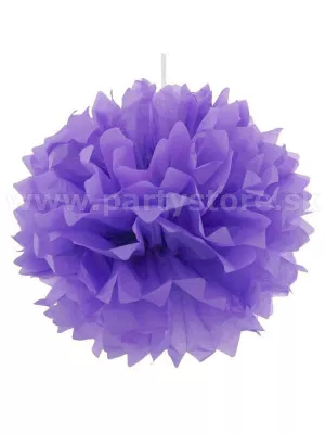 Dekorácia na zavesenie - POM POM - bledo fialová, priemer 40 cm
