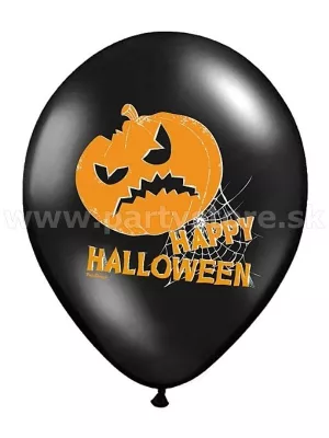 Balón pastel 30 cm - HALLOWEEN - TEKVICA JACK - čierny, bal. 1 ks, latex
