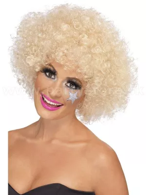 Parochňa - 60s - 70s FUNKY AFRO - blond, kučeravá, unisex