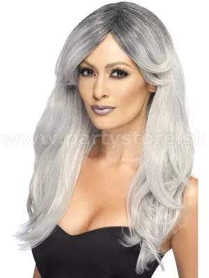Parochňa - STRAŠIDELNÝ PÔVAB - sivo čierna, dlhá 75 cm, dámska