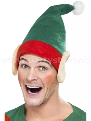 Čiapka - ELF - ŠKRIATOK MALÝ POMOCNÍK - s ušami, plsť, unisex