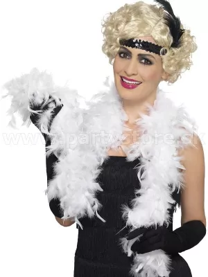 Boa - CHANDELLE - biele, 50 gram. 150 cm, originál perie