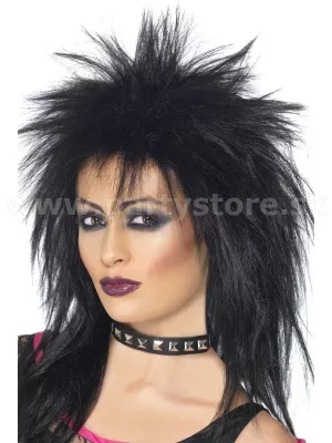 Parochňa - ROCK DIVA - čierna, dlhá 35 cm, dámska