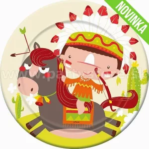 Taniere - INDIAN PARTY - priemer 18 cm, bal. 6 ks, papier