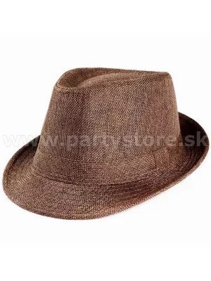 Klobúk - GANGSTER PANAMA TRENDY - hnedý, unisex