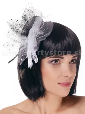 Vlasová ozdoba - FASCINATOR - čierna