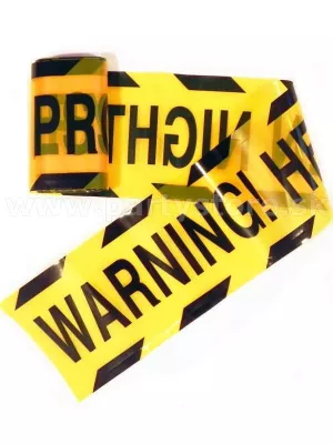 Páska vyznačovacia - HEN NIGHT IN PROGRESS - 1370 cm x 8 cm, PVC