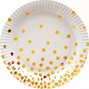 Taniere - SIMPLE ELEGANCE - biele priemer 18cm, bal. 6ks papier 