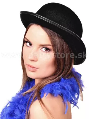 Klobúk - BOWLER CLASSIC - čierny s čiernou stuhou, unisex