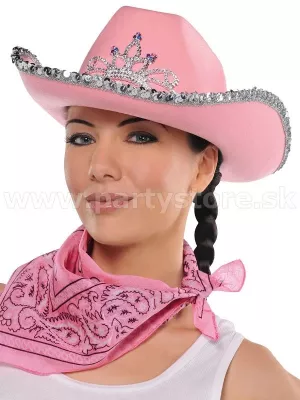 Šatka bandana - WESTERN PAISLEY DESIGN - svetloružová, 55 x 55 cm, 100% bavlna