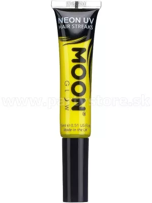 Špirála na vlasy - NEON UV MOON - ŽLTÁ, svieti pri UV, 15 ml