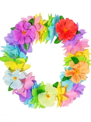 Čelenka venček - TROPICAL PASTEL HAWAII LUX - pastelové textilné kvetiny