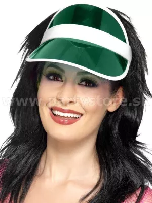 Šilt - 80s RETRO LOOK - zelený s bielym lemovaním, unisex, plast