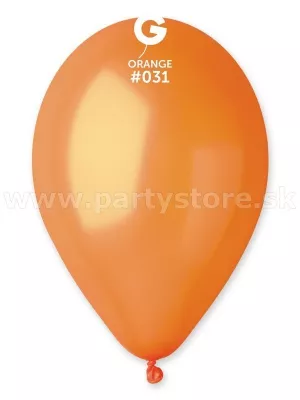 Balón metal 26 cm - ORANŽOVÝ - latex, balenie 1 kus