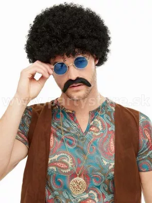 Hippie set 4 diel - HIPPIE MAN - parochňa okuliare fúzy medailón