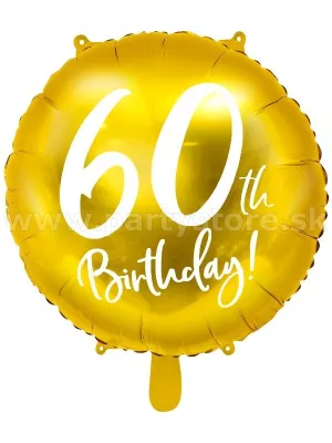 Balón - 60 narodeniny - 60th BIRTHDAY - priemer 45 cm, fólia