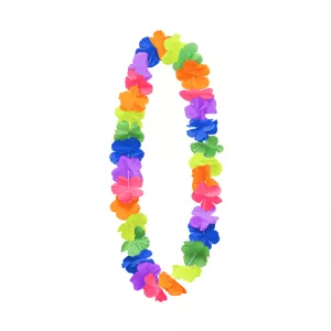 Veniec náhrdelník - PLUMERIA - viacfarebný, neón, dĺžka 100 cm