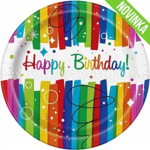 Taniere - HAPPY BIRTHDAY - priemer 23cm, bal. 8 ks, papier