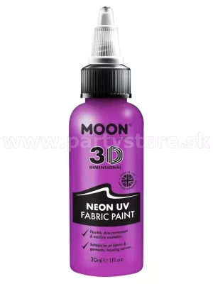 Farba na textil - NEON UV MOON - FIALOVÁ, svieti pri UV, 30 ml