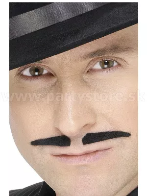 Fúzy - PENCIL - GANGSTER STYLE 1920s - čierne, samolepiace