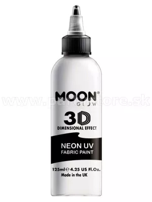 Farba na textil - NEON UV MOON - BIELA, svieti pri UV, 125 ml
