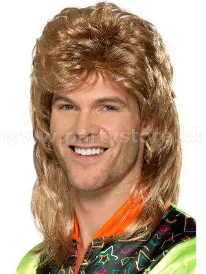 Parochňa - 80s STYLE MULLET JASON - hnedá s blond melírom pánska