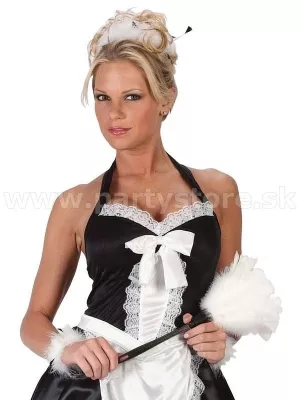 Metlička chyžnej - SEXY FRENCH - biele originálne perie