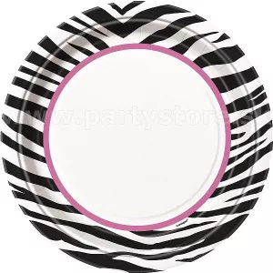 Taniere - ZEBRA DESIGN - priemer 23 cm, bal. 8 ks, papier