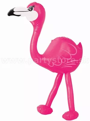 Plameniak nafukovací - PELECANUS - ružovo biely, 55 cm, gumený