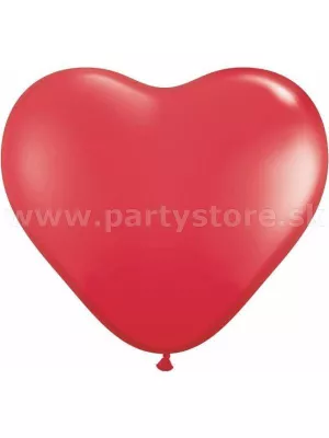 Balón pastel 26 cm - SRDCE ČERVENÉ - latex