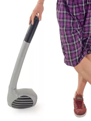 Palica golfová nafukovacia - DRIVER - strieborná, 92 cm, odolná PVC fólia