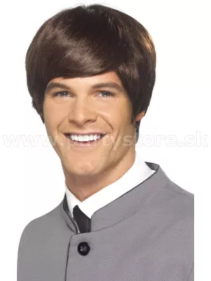 Parochňa - 60s MOP-TOP THE BEATLES - hnedá, krátka, pánska