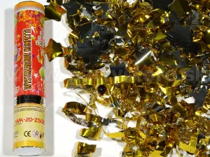 Vystreľovacie konfety - FUN EXPLOSION - 20 cm tuba, hviezdy so stuhami