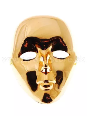 Maska - ANTAGONIST - zlatá metalíza, plast