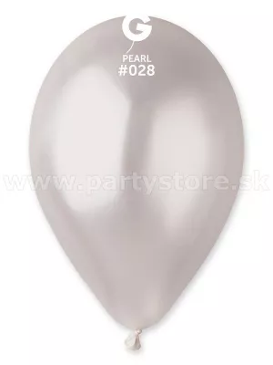 Balón metal 26 cm - PERLOVÝ - balenie 1 kus, latex