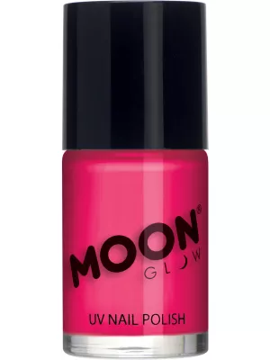 Lak na nechty - UV NEON MOON GLOW - ružový, svieti pri UV, 14 ml