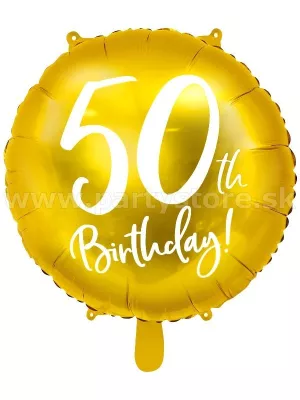 Balón - 50 narodeniny - 50th BIRTHDAY - priemer 45 cm, fólia