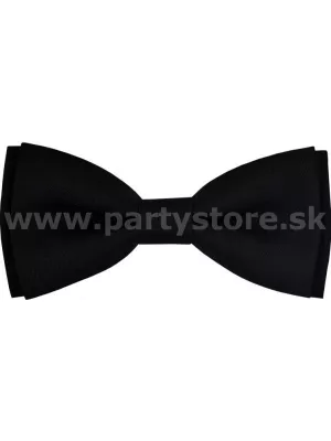 Motýlik - CLASSIC SATIN DELUXE - čierny, 5,5 x 12 cm, pánsky